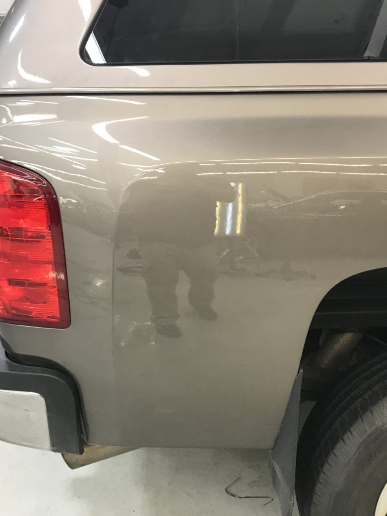 door dent repair on truck